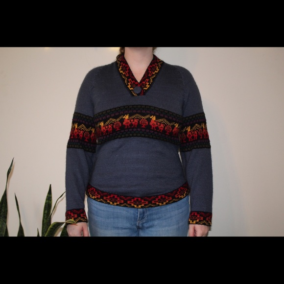 GENUINE Peruvian alpaca sweater - Picture 1 of 1